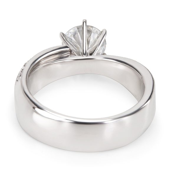 La Reina Diamond Engagement Ring Setting in 18KT Gold 0.49 ctw - Picture 4 of 4